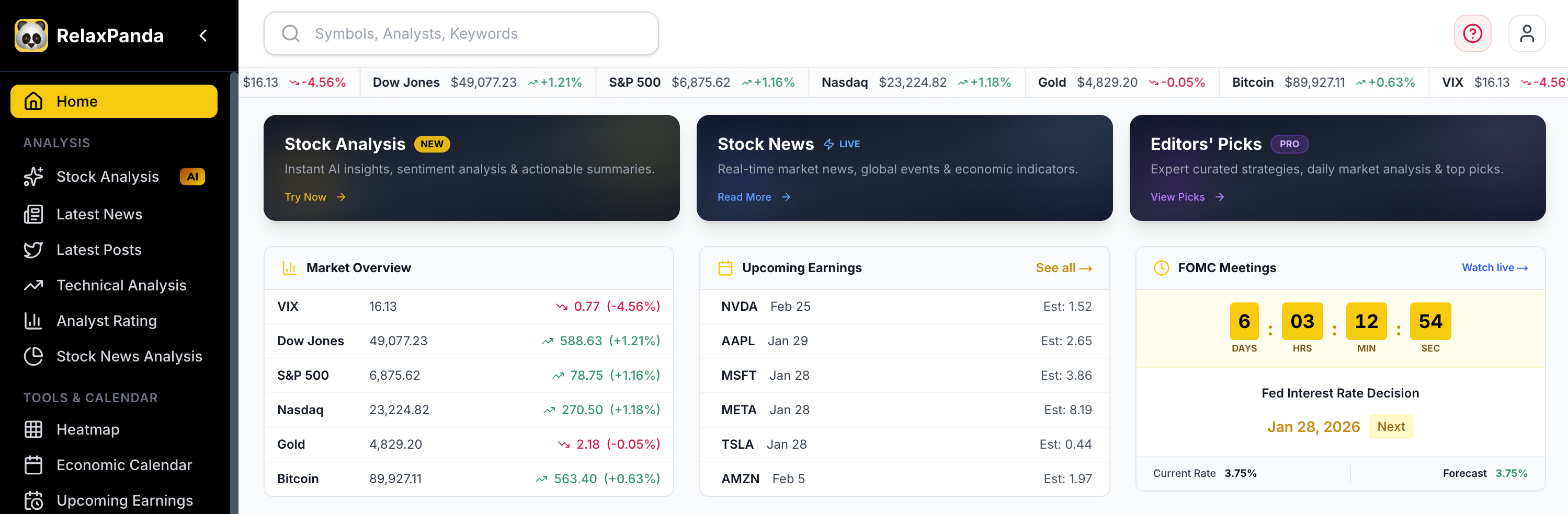 RelaxPanda Investment Platform